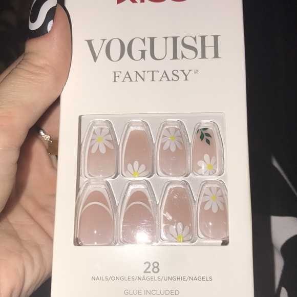 🆕🌻BNIB!Kiss Nails Spring 2021 Collection Daisy/Floral Nails!M Length! 🌻 - Picture 3 of 8